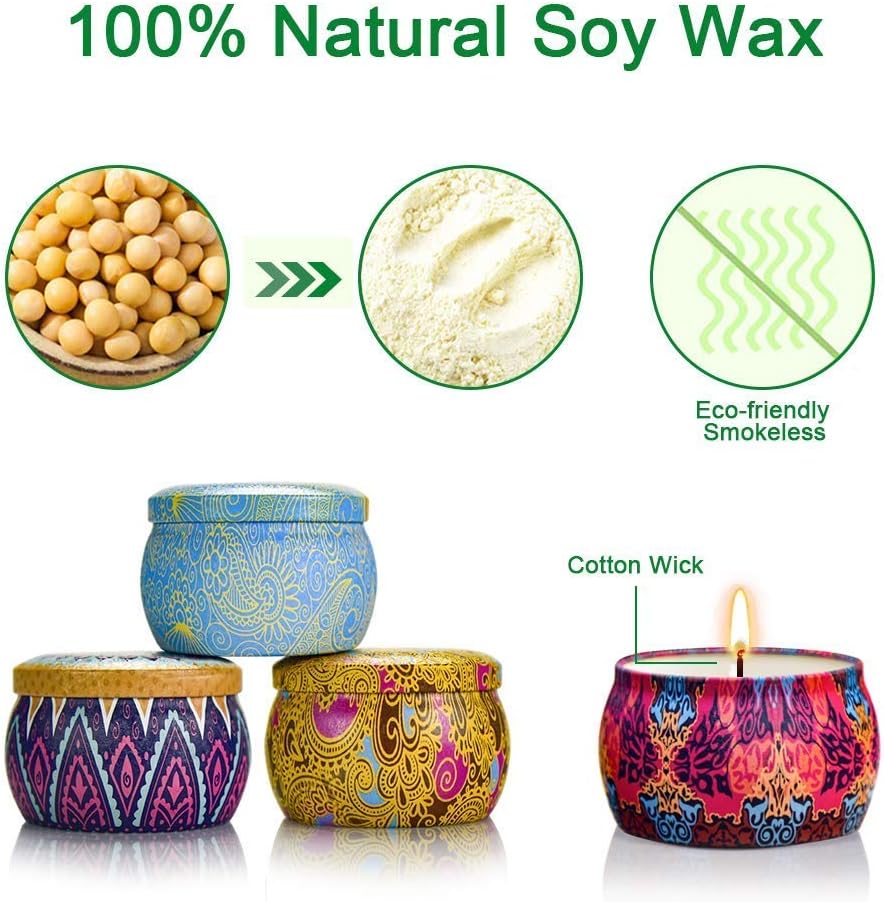 4 Pack Scented Candles Gift Set for Women