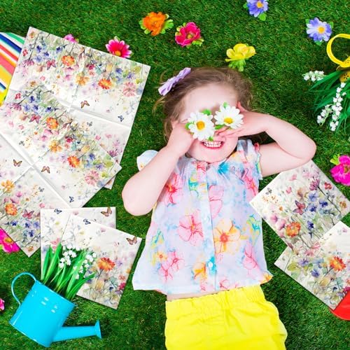 Wildflower Themed Party Napkins 40PCS