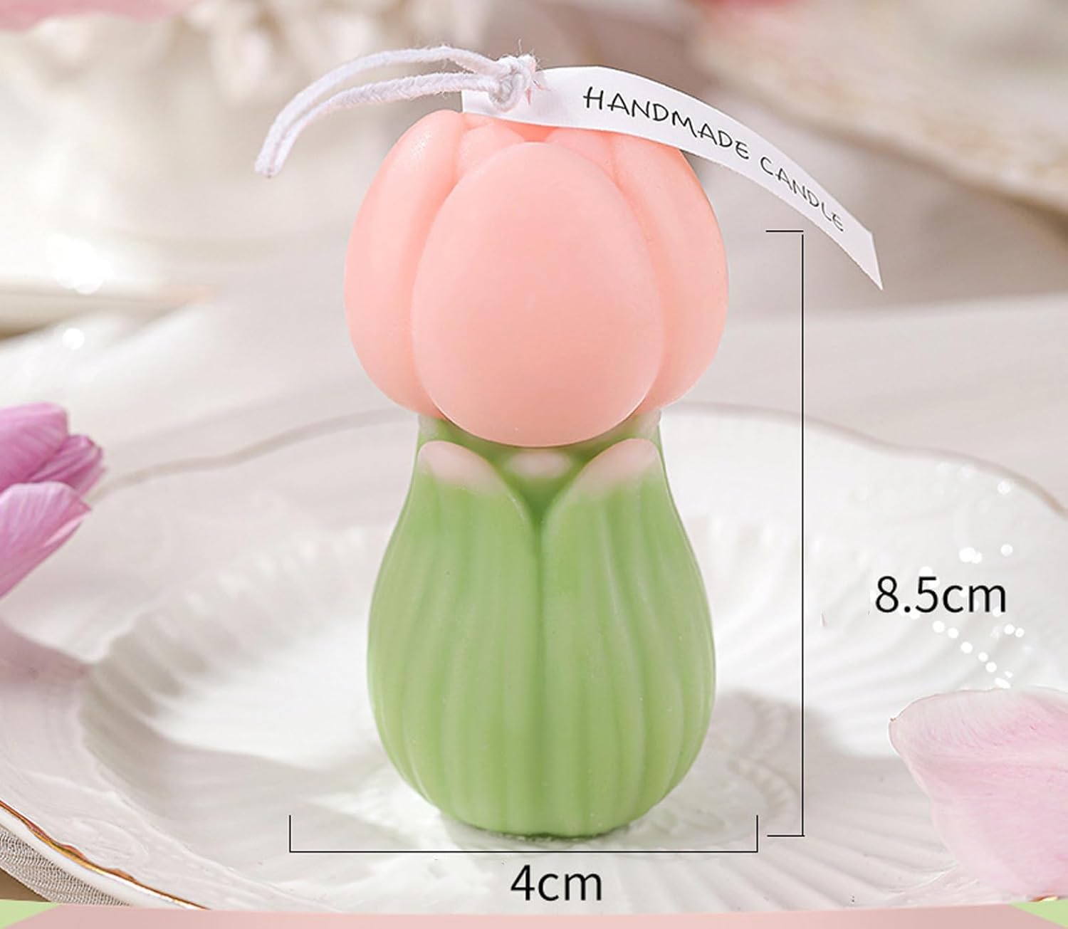 Tulip Flower Shaped Soy Wax Aromatherapy Candle Pink