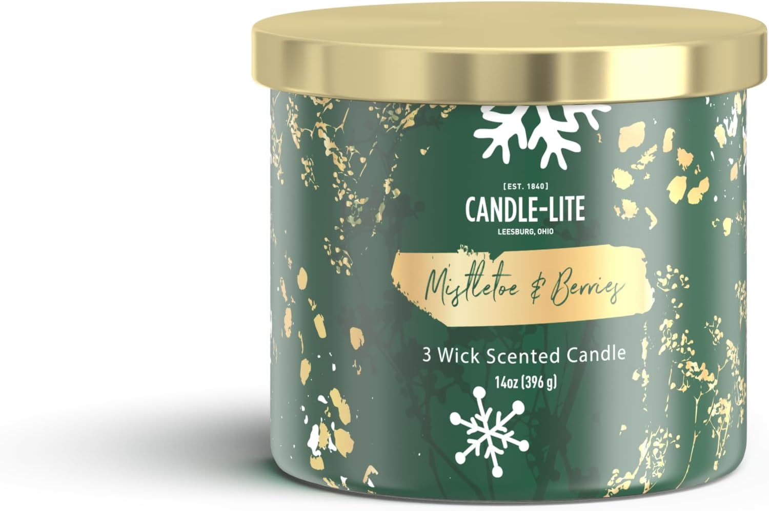 Candle-Lite Mistletoe Berries Scented Candle 14 oz 3-Wick Jar