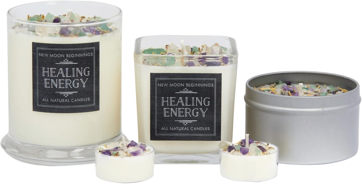New Moon Beginnings Healing Energy Candle Set of 6 Tealights