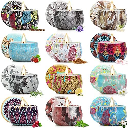 12 Pack Floral Scented Candles for Women