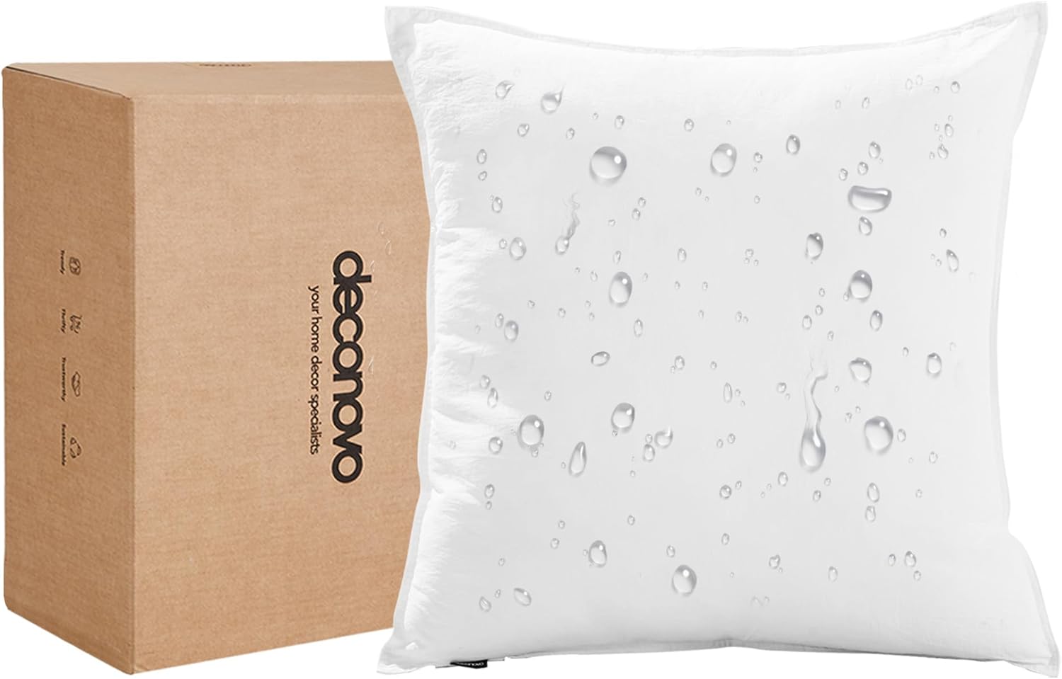 Deconovo Waterproof Outdoor Pillow Inserts Set of 2
