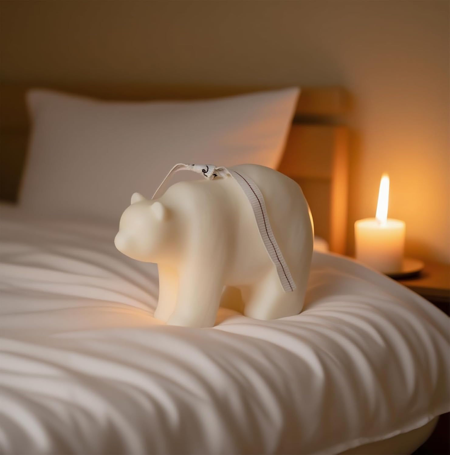 Polar Bear Scented Candle with Floral Aroma