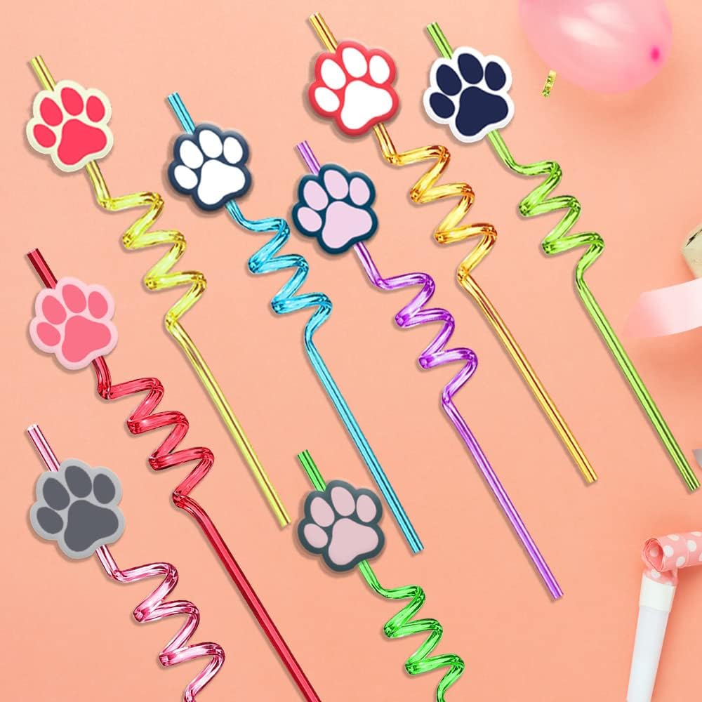24-Piece Dog Party Supplies with 8 Colors