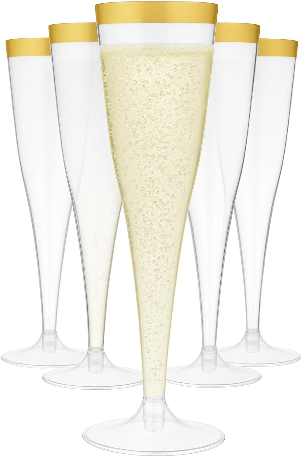 Oojami 30 Pack Gold Rim Champagne Flutes