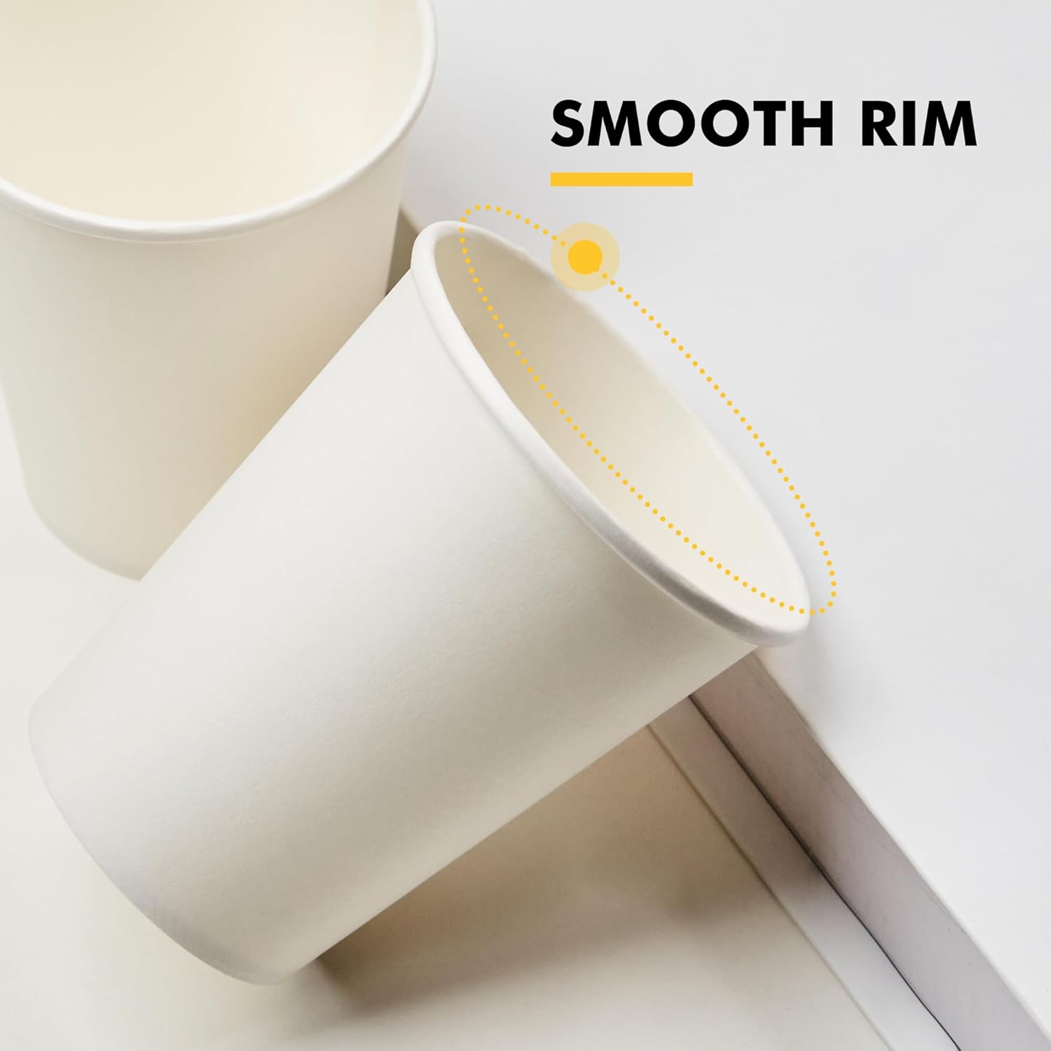 RACETOP 8 oz Disposable Coffee Cups 500 Pack