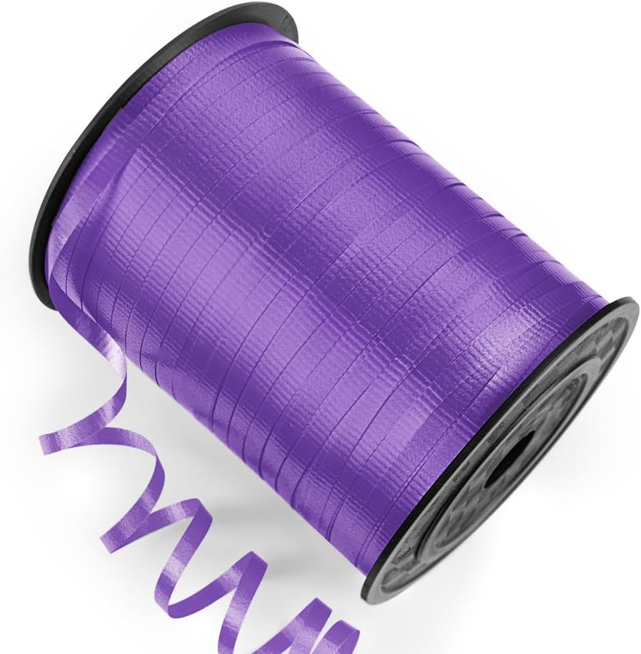 500 Yards Purple Crimped Curling Ribbon with Spool