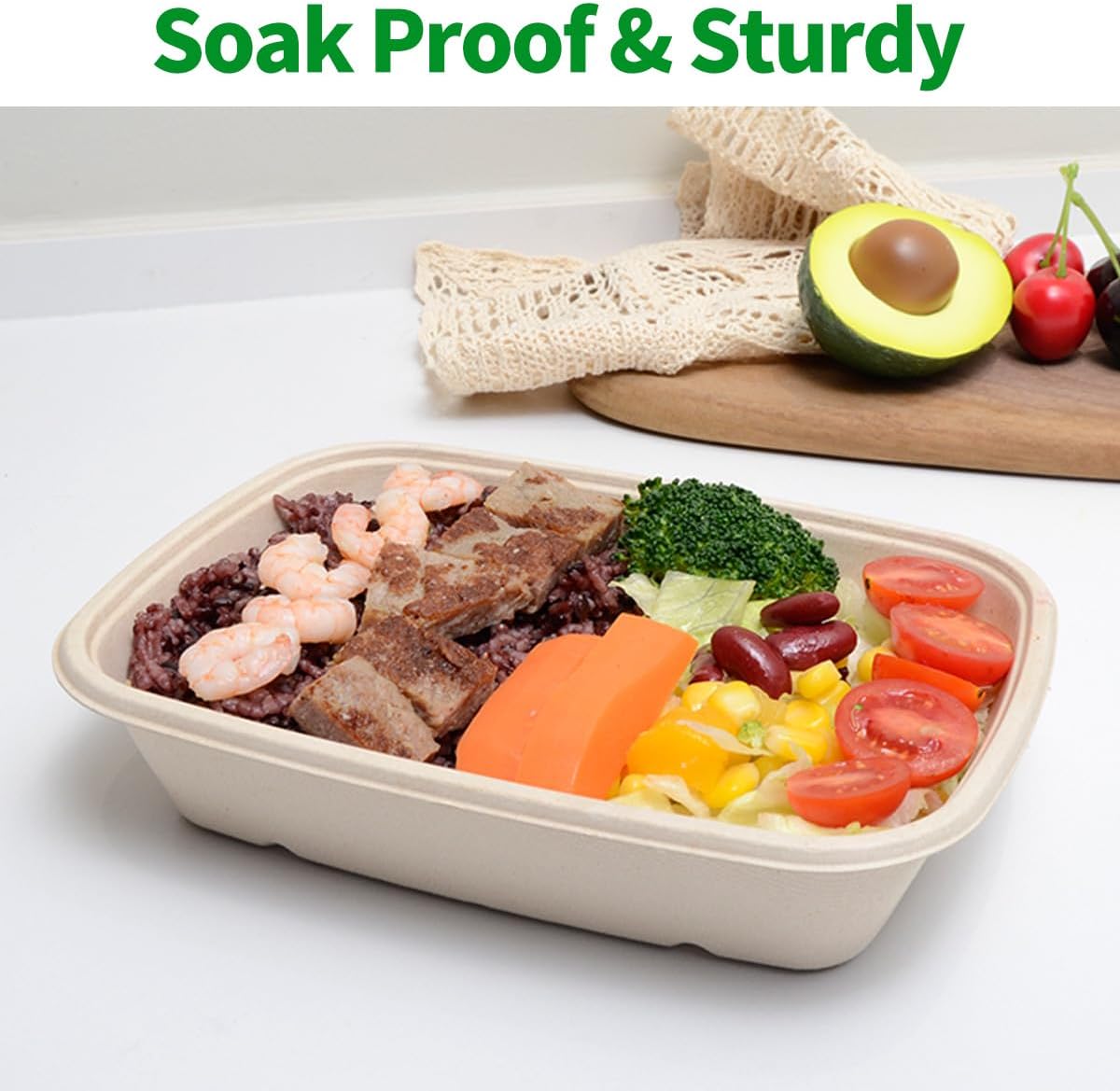 Bloomoon 100 Pack 32 oz Large Paper Bowls