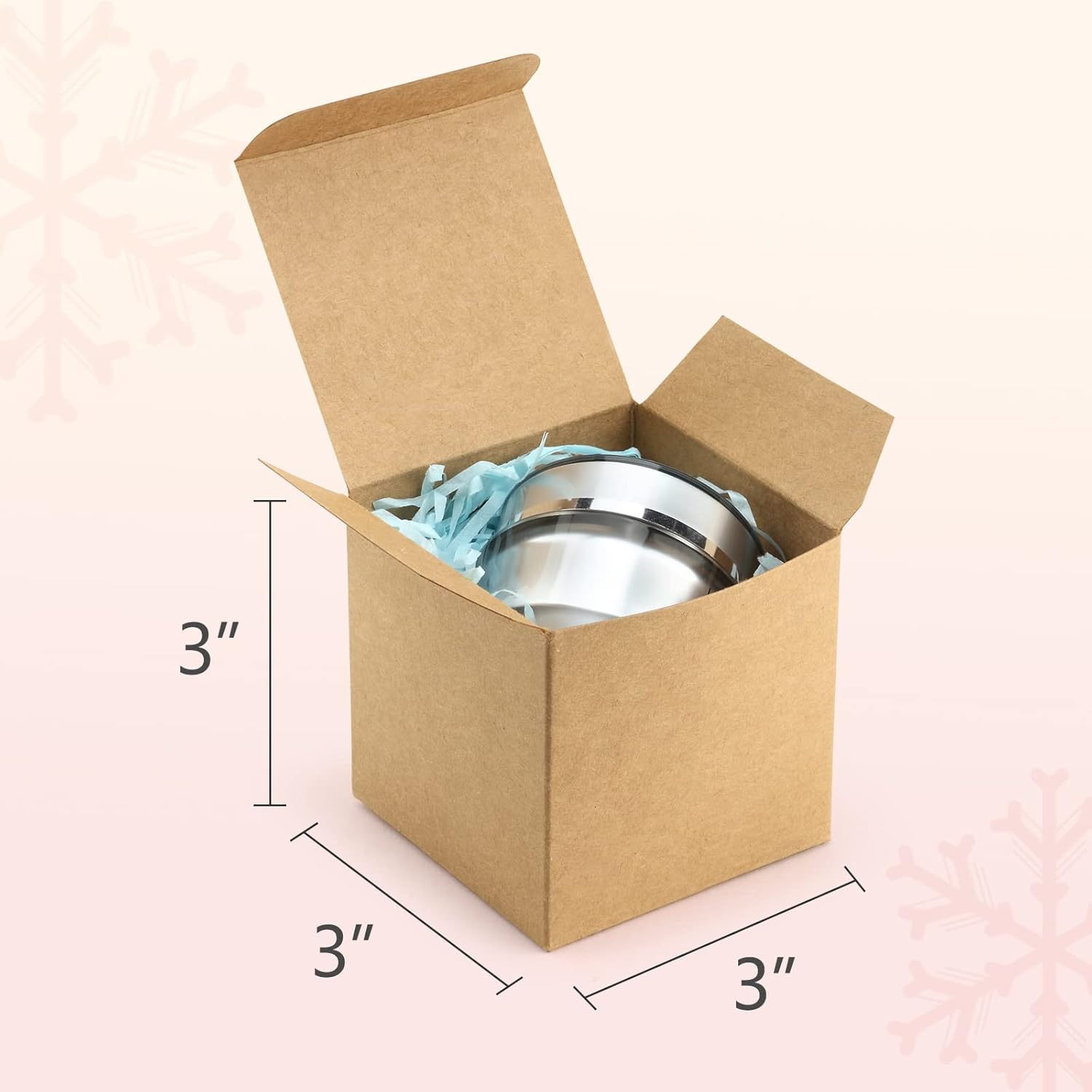 ValBox 3x3x3 Brown Gift Boxes 50pcs