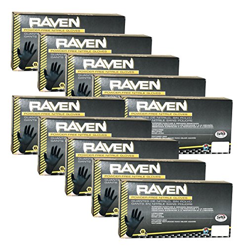 SAS Raven Powder Free Nitrile Gloves - 10 Boxes 1000 Total