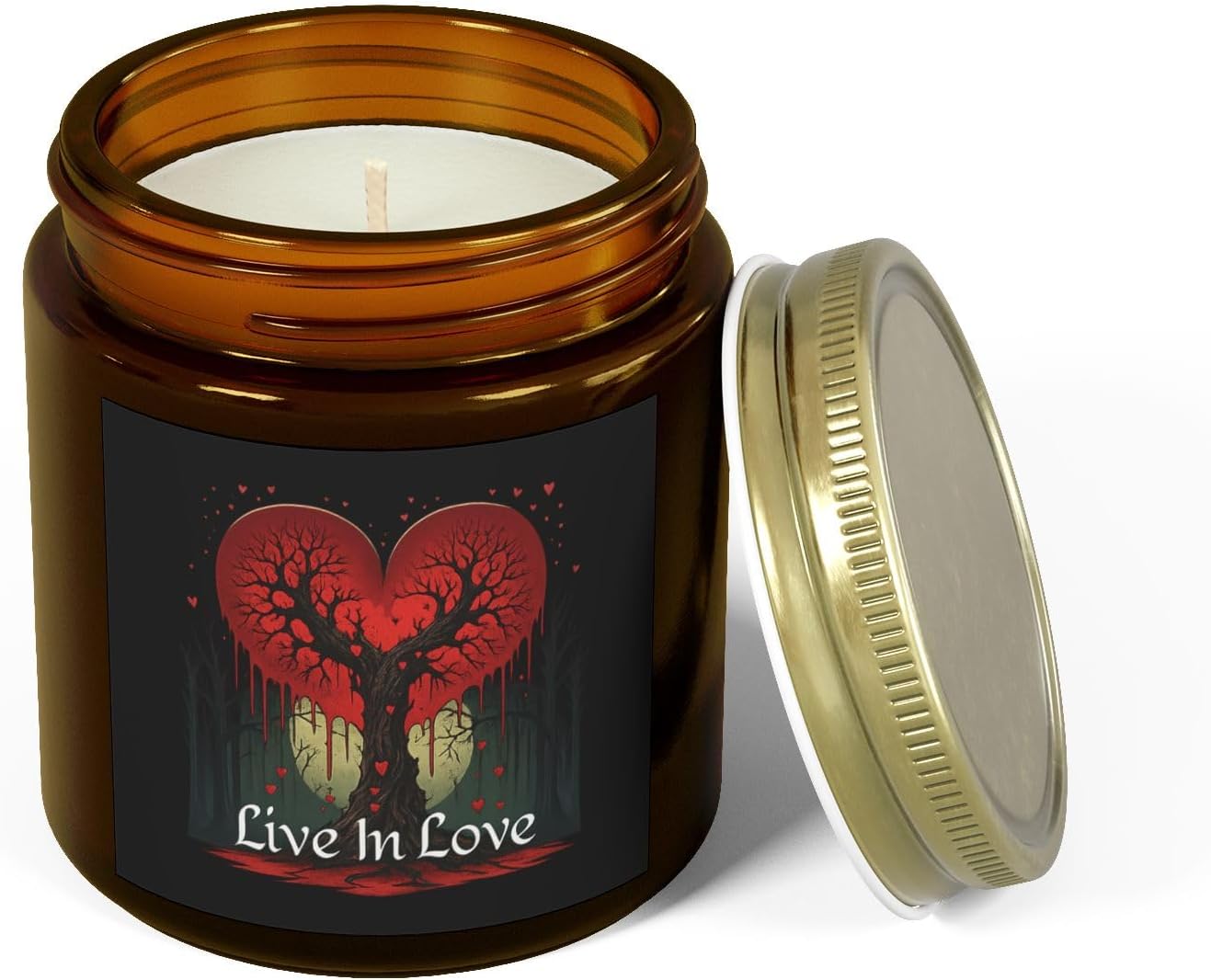 Live in Love Scented Candle for Valentines Day