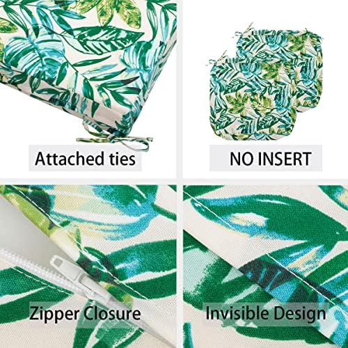 FUNHOME Outdoor Cushion Covers Set of 2 24x24x4 Inch