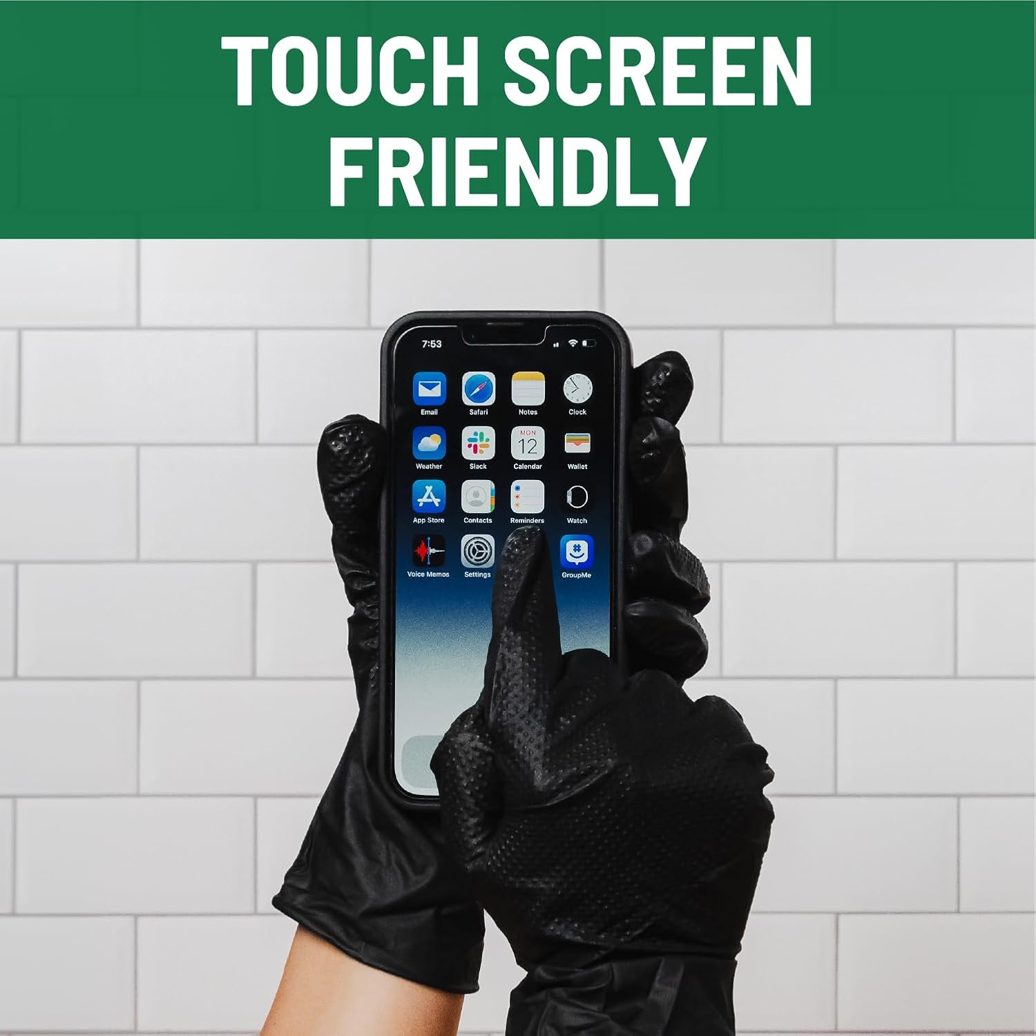 Humboldts Secret Black Nitrile Gloves Disposable Latex Free Powder Free