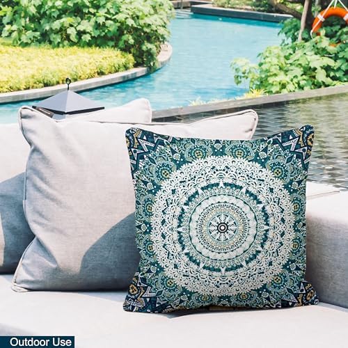 Waterproof Throw Pillows for Indoor and Outdoor Use - Green 18x18