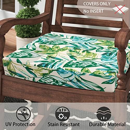 FUNHOME Outdoor Cushion Covers Set of 2 24x24x4 Inch
