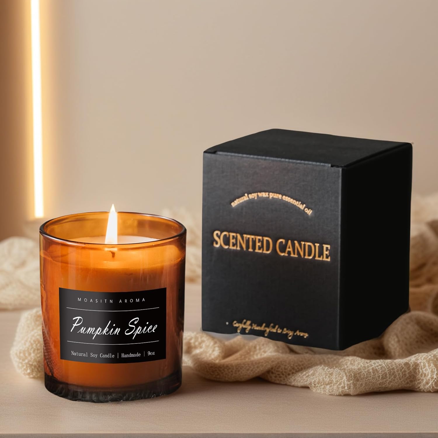 MOASITN Pumpkin Spice Scented Large Candles for Home