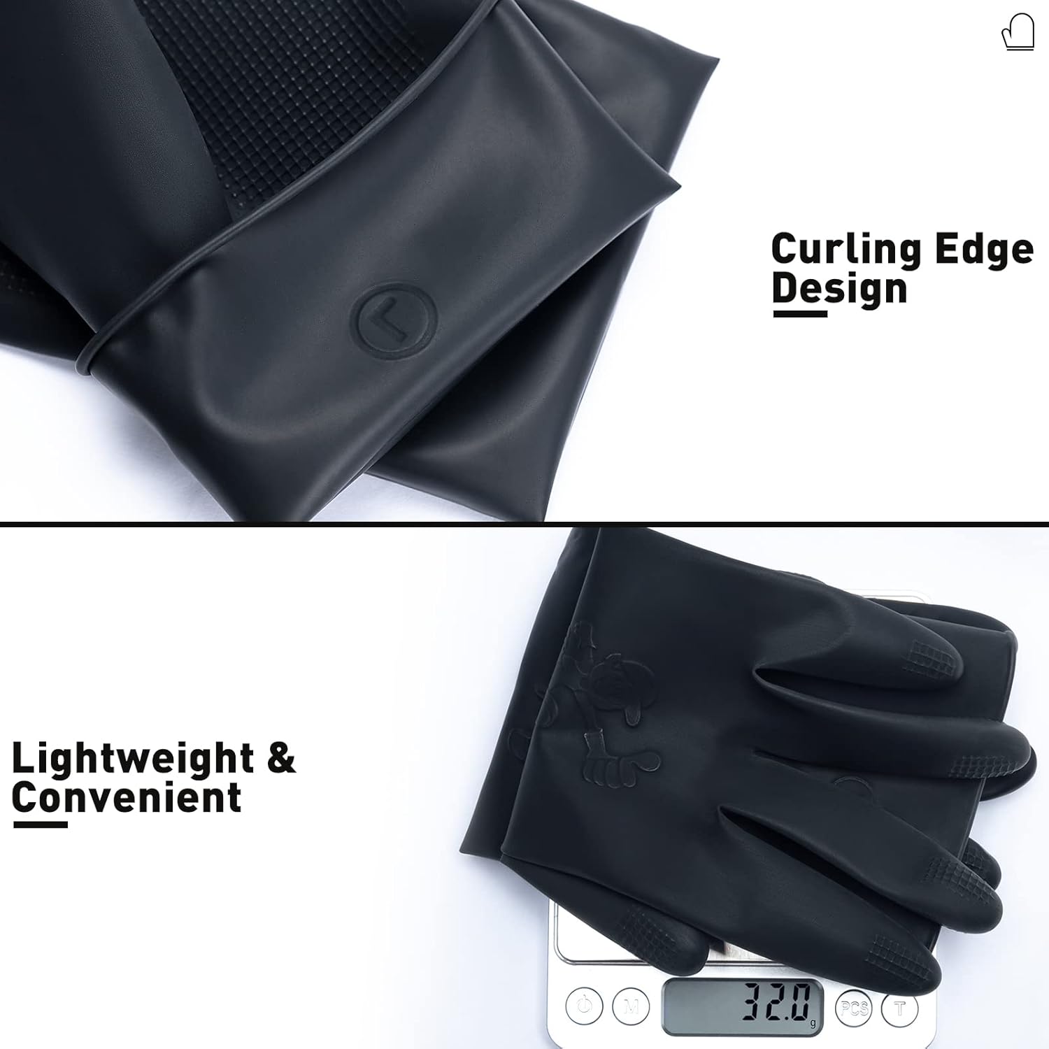 ThxToms Chemical Resistant Latex Gloves 5 Pairs
