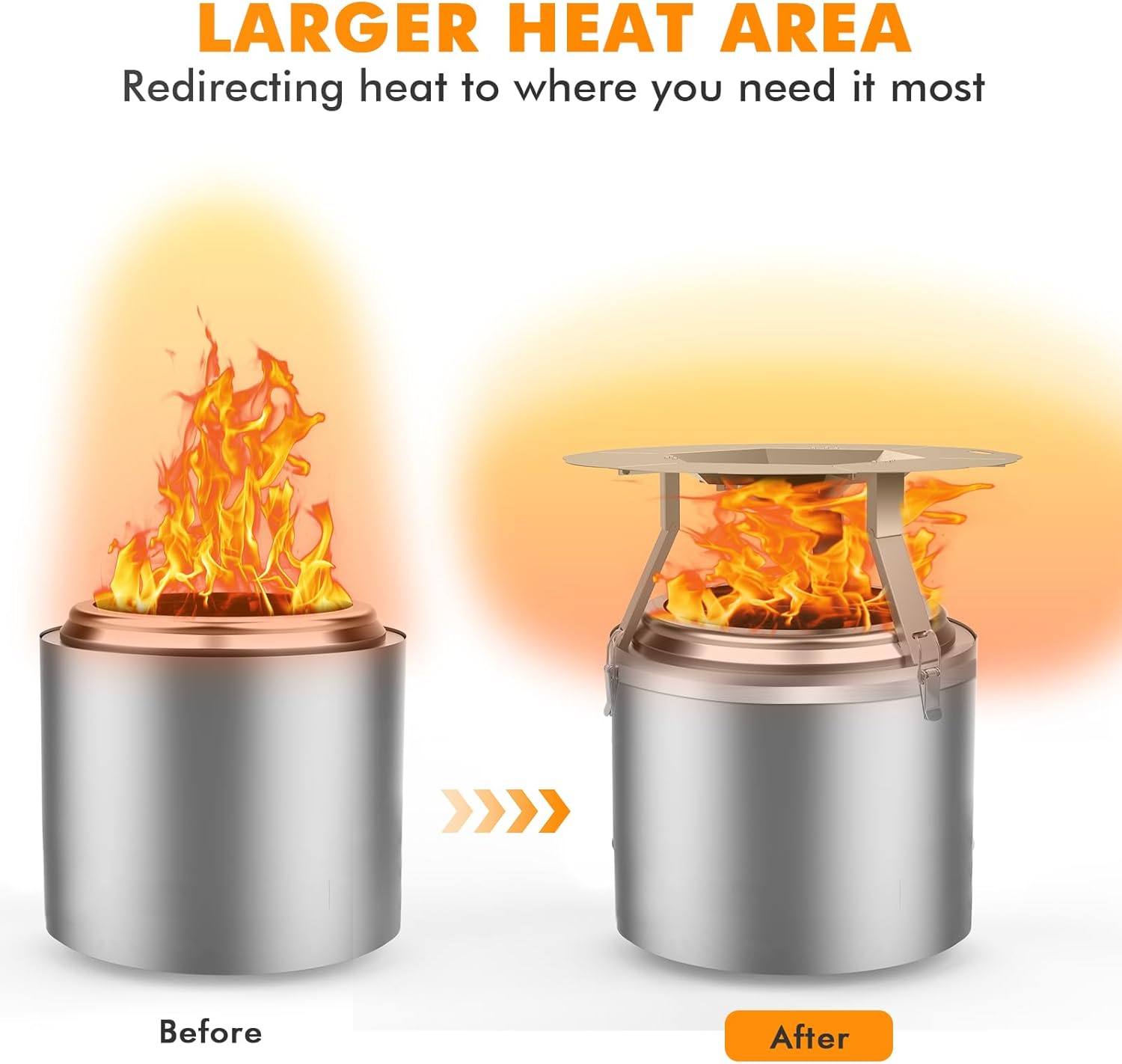 Dirza Heat Deflector for Solo Stove Yukon 27 Fire Pit