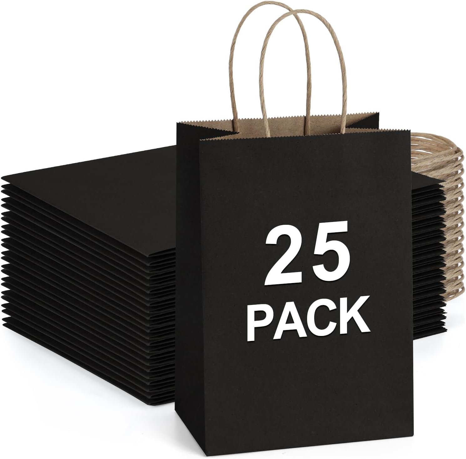 BagDream Kraft Paper Bags 25Pcs 525x3x8 Inch Small Gift Sacks with Handles