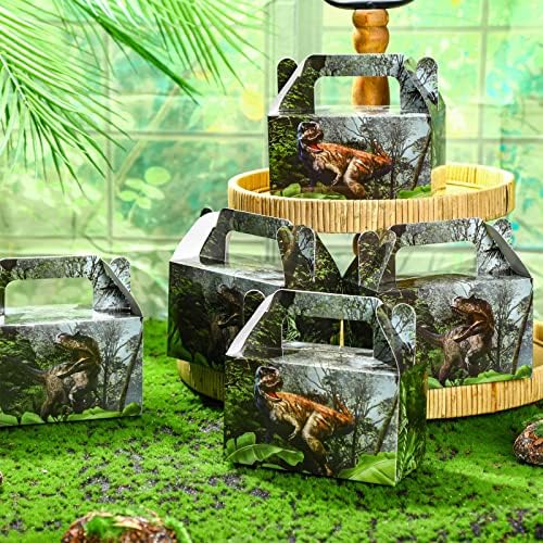 Sinmoe Dinosaur Party Favor Boxes - 12 Pack Medium Size