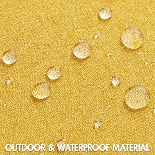MIULEE Pack of 2 Waterproof Throw Pillow Covers Yellow
