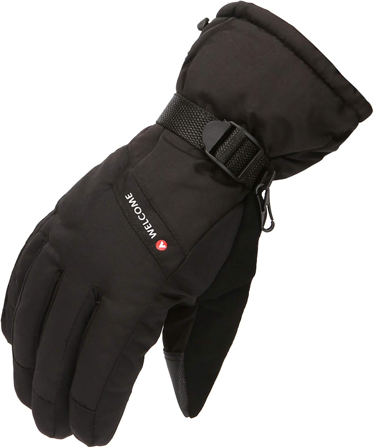 Adult Warm Patchwork Ski Gloves with Touchscreen Fingers Winter Waterproof Fashion Gloves