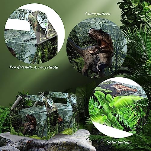 Sinmoe Dinosaur Party Favor Boxes - 12 Pack Medium Size