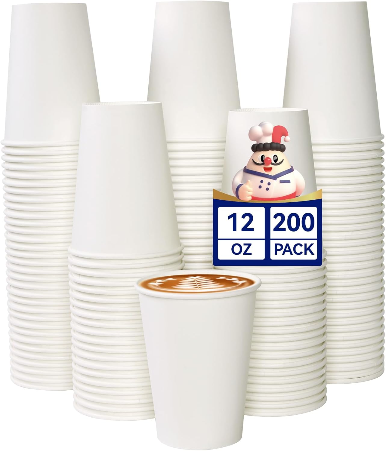 JOLLY CHEF 200 Count 12 Oz Coffee Cups