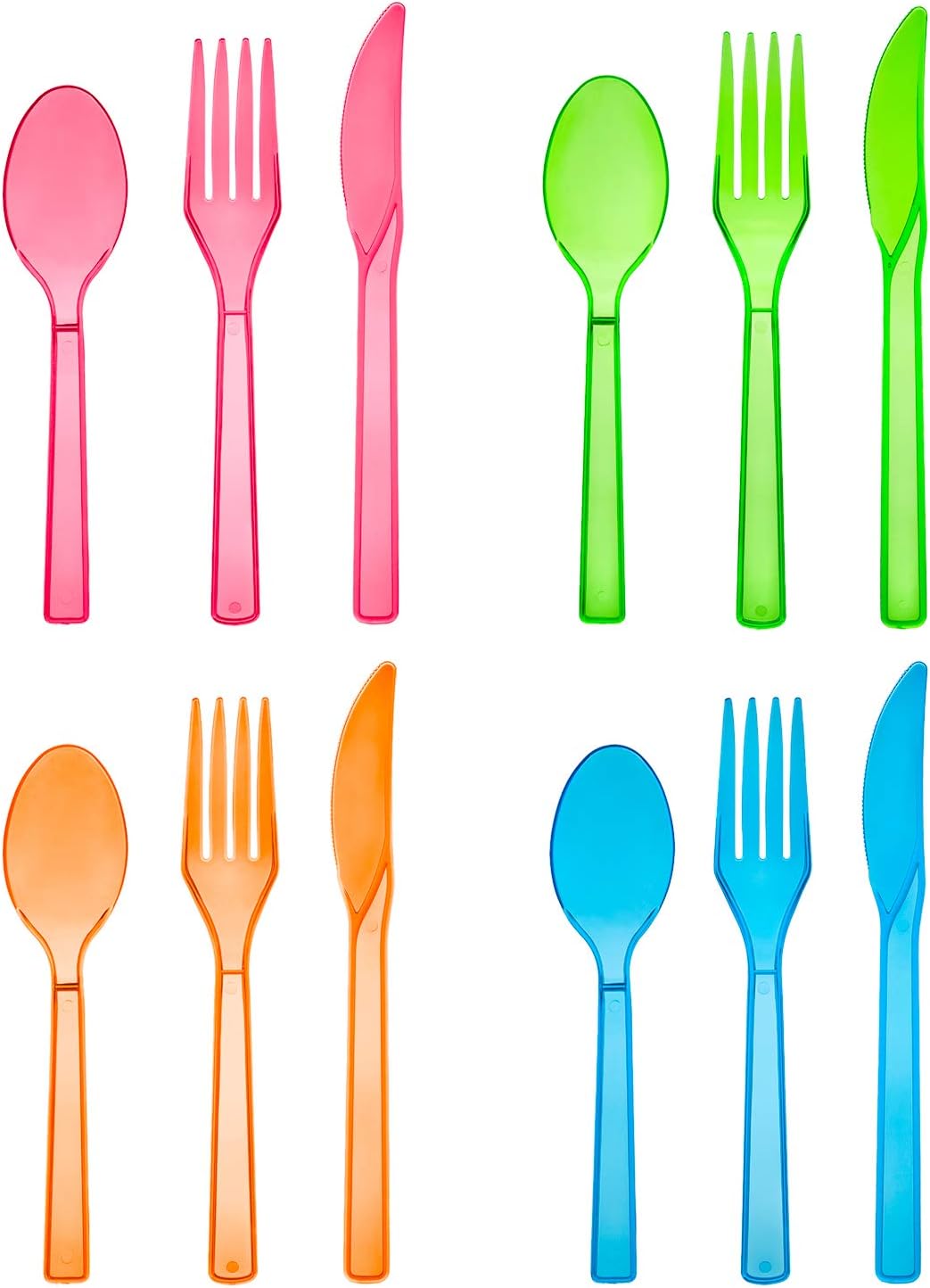 Party Essentials Hard Plastic Cutlery Combo Pack 64 Place Settings