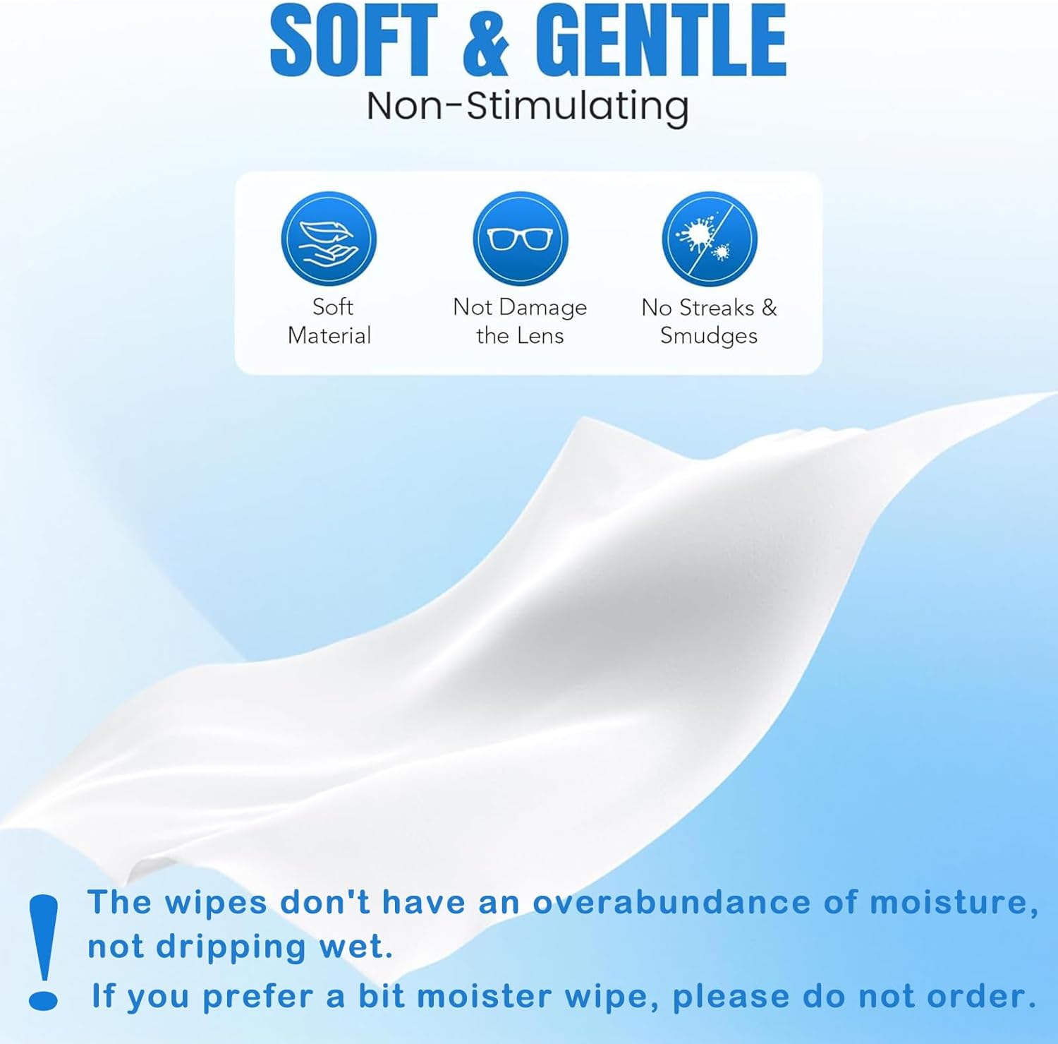 VOISEN Lens Wipes 450 Pack Eye Glasses Cleaner