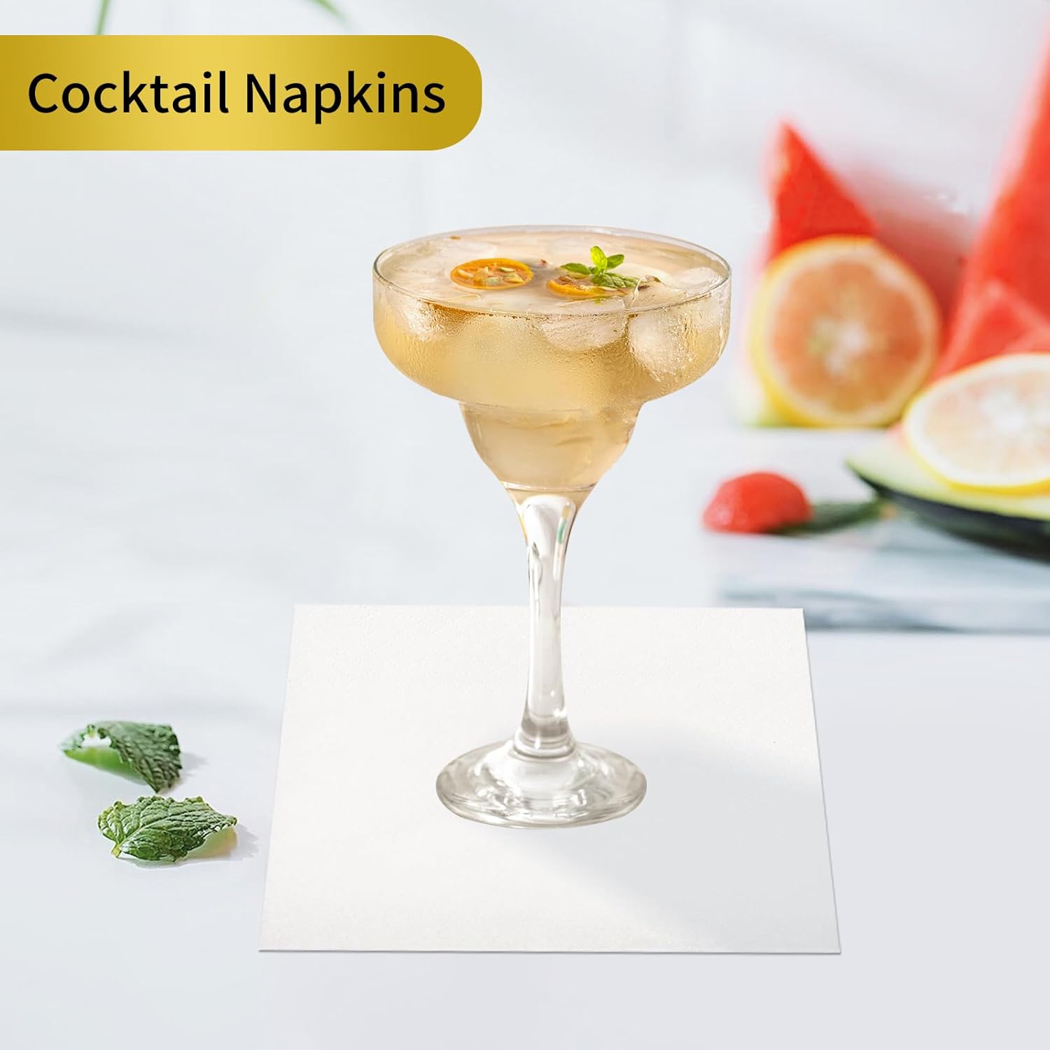 JOWLOT 200 Count 2-Ply White Cocktail Napkins