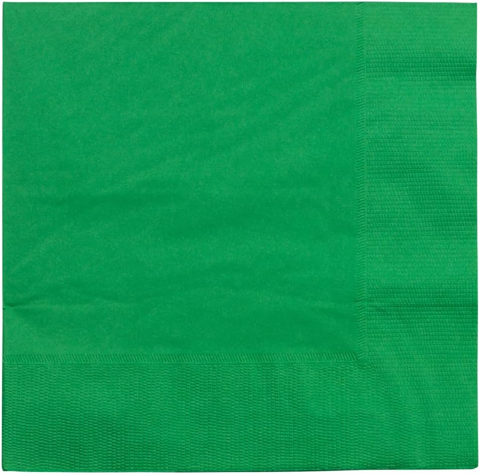 JAM Paper Medium Lunch Napkins Green 50 Pack