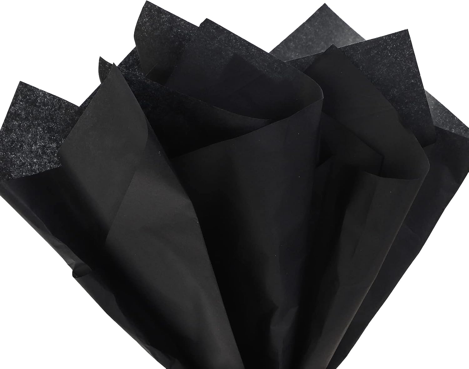 Packanewly Bulk Gift Wrapping Tissue Paper 100 Sheets Black 15x20 Inch
