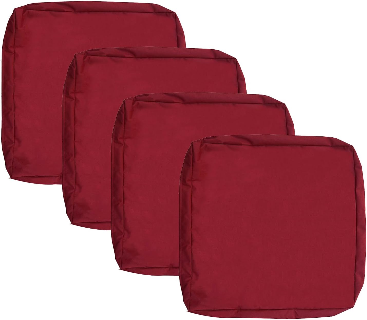 Oslimea 4Pack 24x24x4 Inch Outdoor Cushion Covers Red