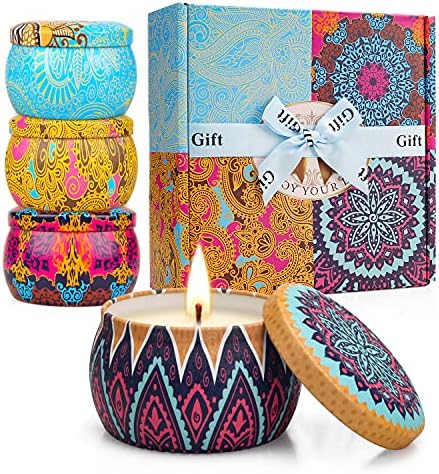 4 Pack Scented Candles Gift Set for Women