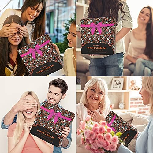 8 Pack Aromatherapy Scented Candles Set for Stress Relief and Relaxation