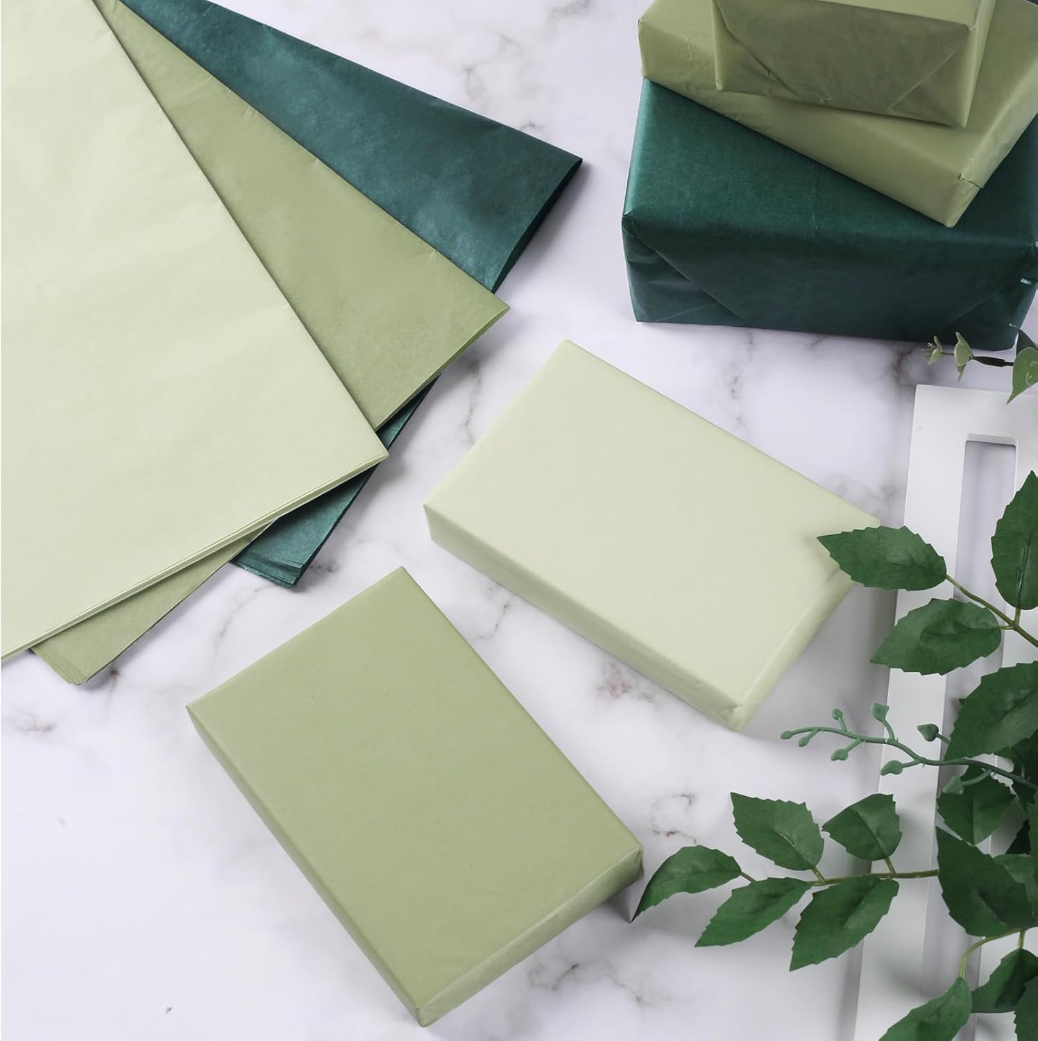 90 Sheets Sage Green Tissue Paper for Gift Wrapping
