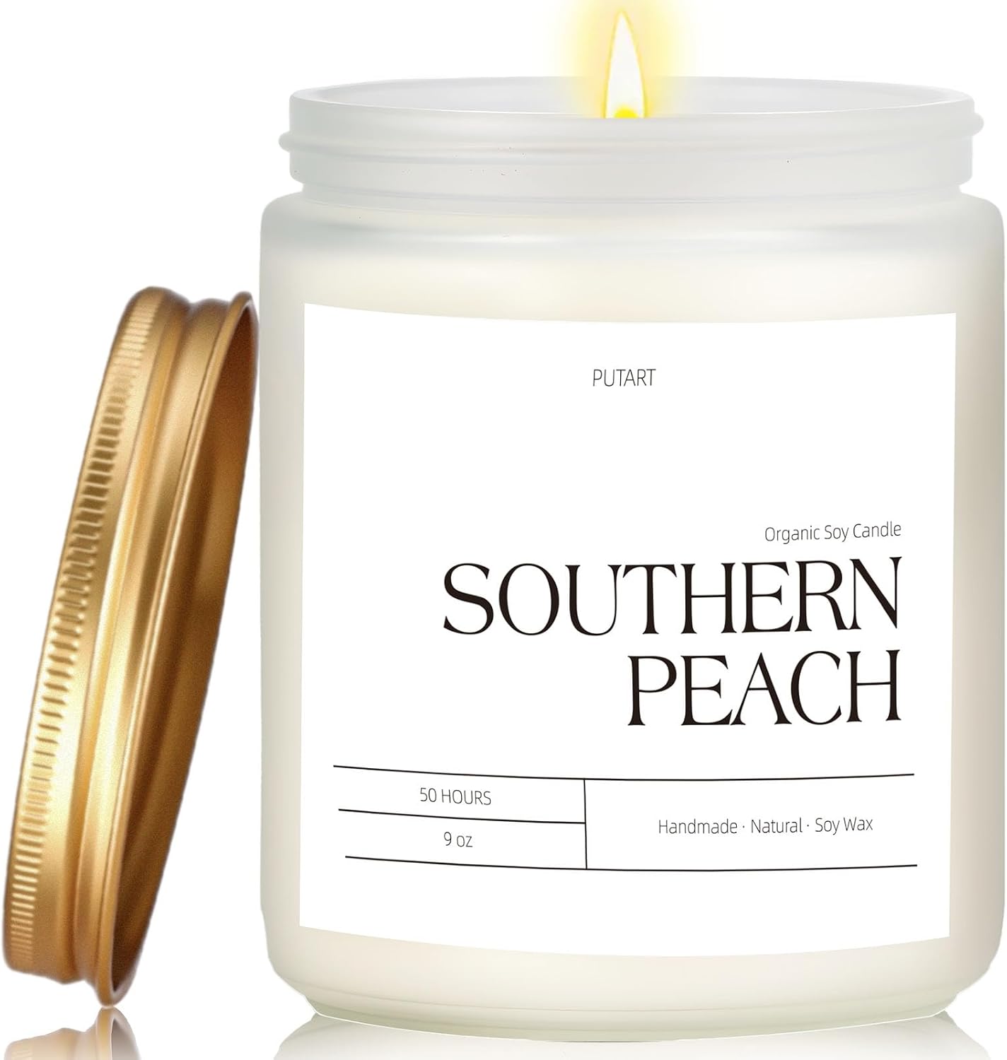 Peach Scented Soy Wax Candles for Home Stress Relief