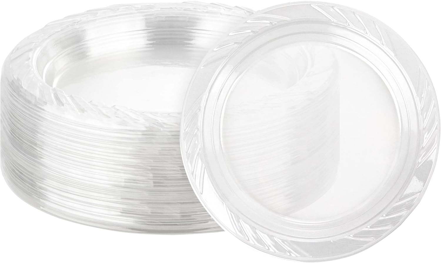 6-inch Clear Plastic Dessert Plates 120 Pack