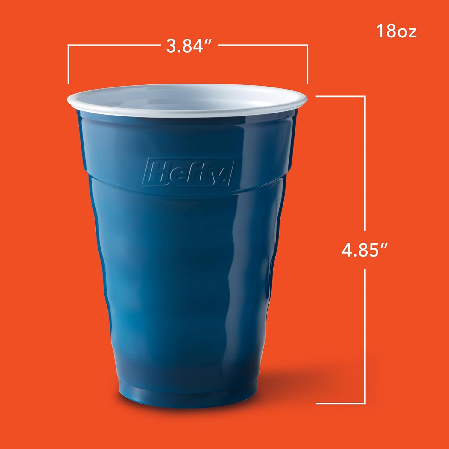 Hefty Party On Disposable Plastic Cups 18 Oz 120 Count