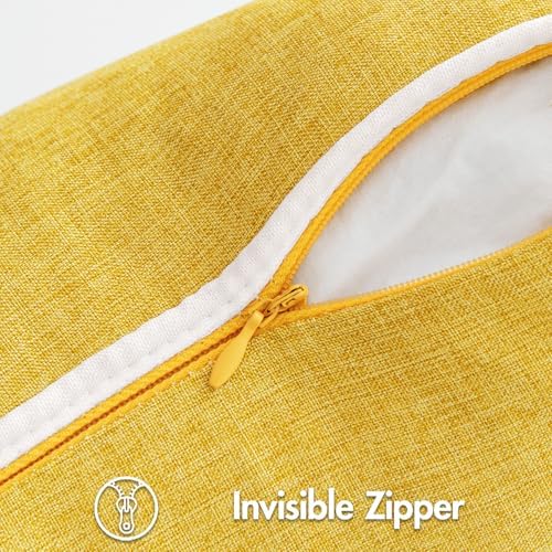 MIULEE Pack of 2 Waterproof Throw Pillow Covers Yellow