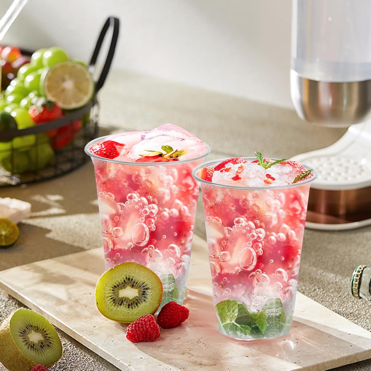 12 oz Clear Plastic Cups 300 Count Disposable Party Bulk
