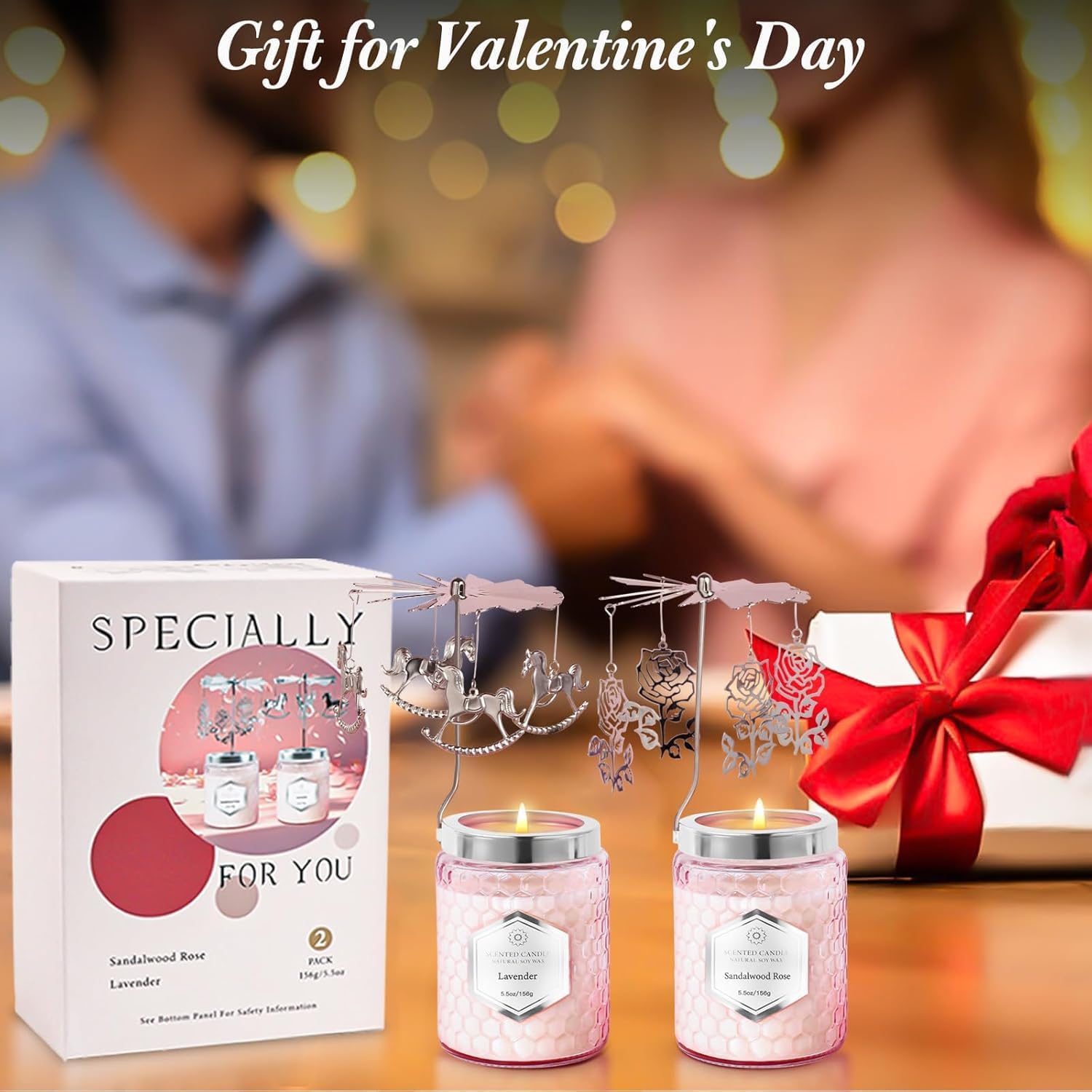 Rotatable Scented Candles for Women 55 Oz Set