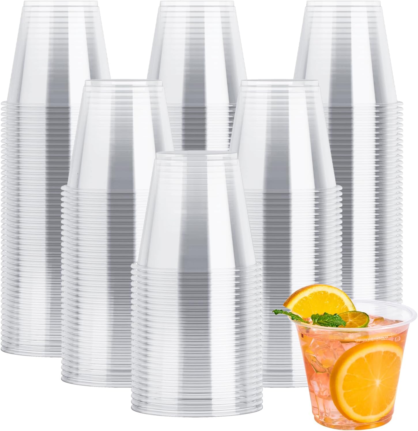 JOLLY CHEF 300 Pack Clear Plastic Cups 9 oz