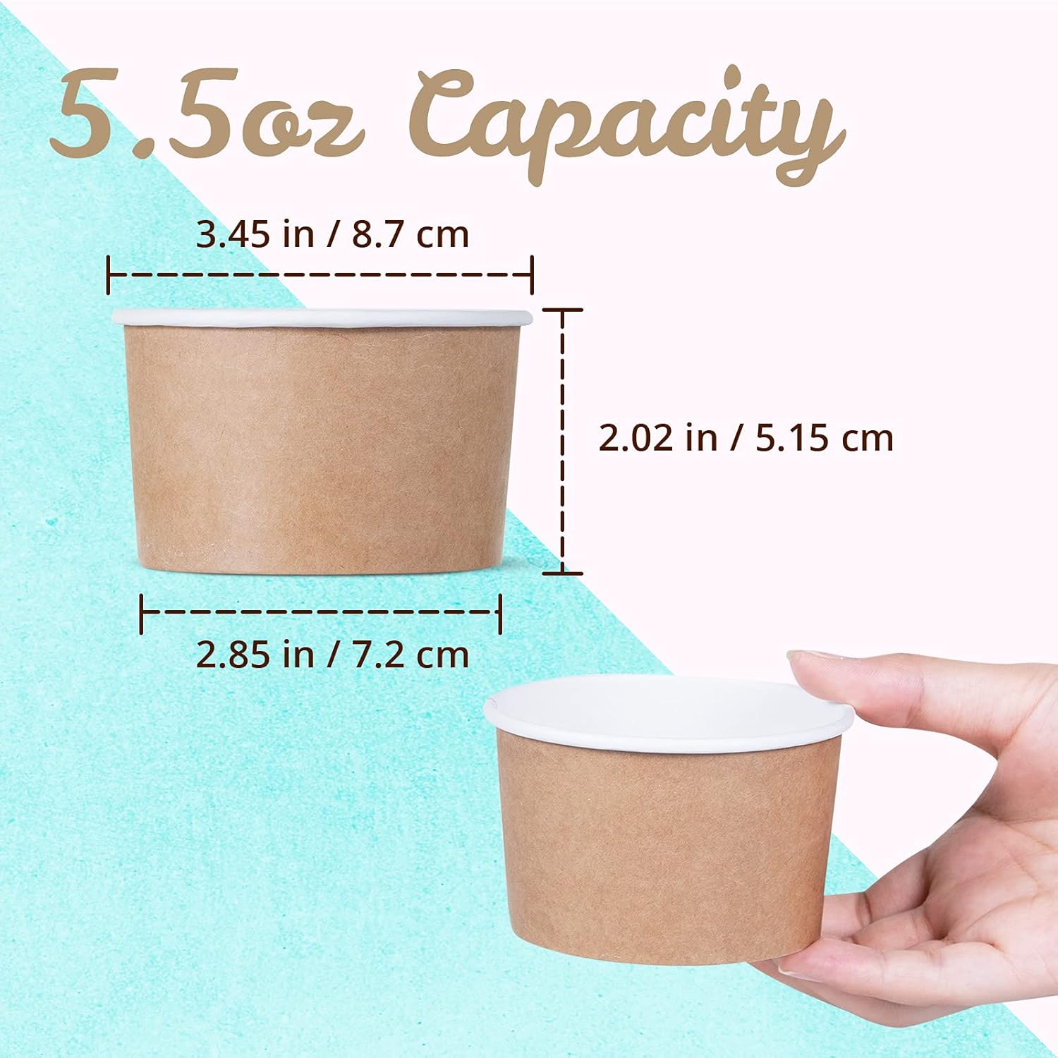 MATICAN 50-Count 55-Oz Paper Ice Cream Cups