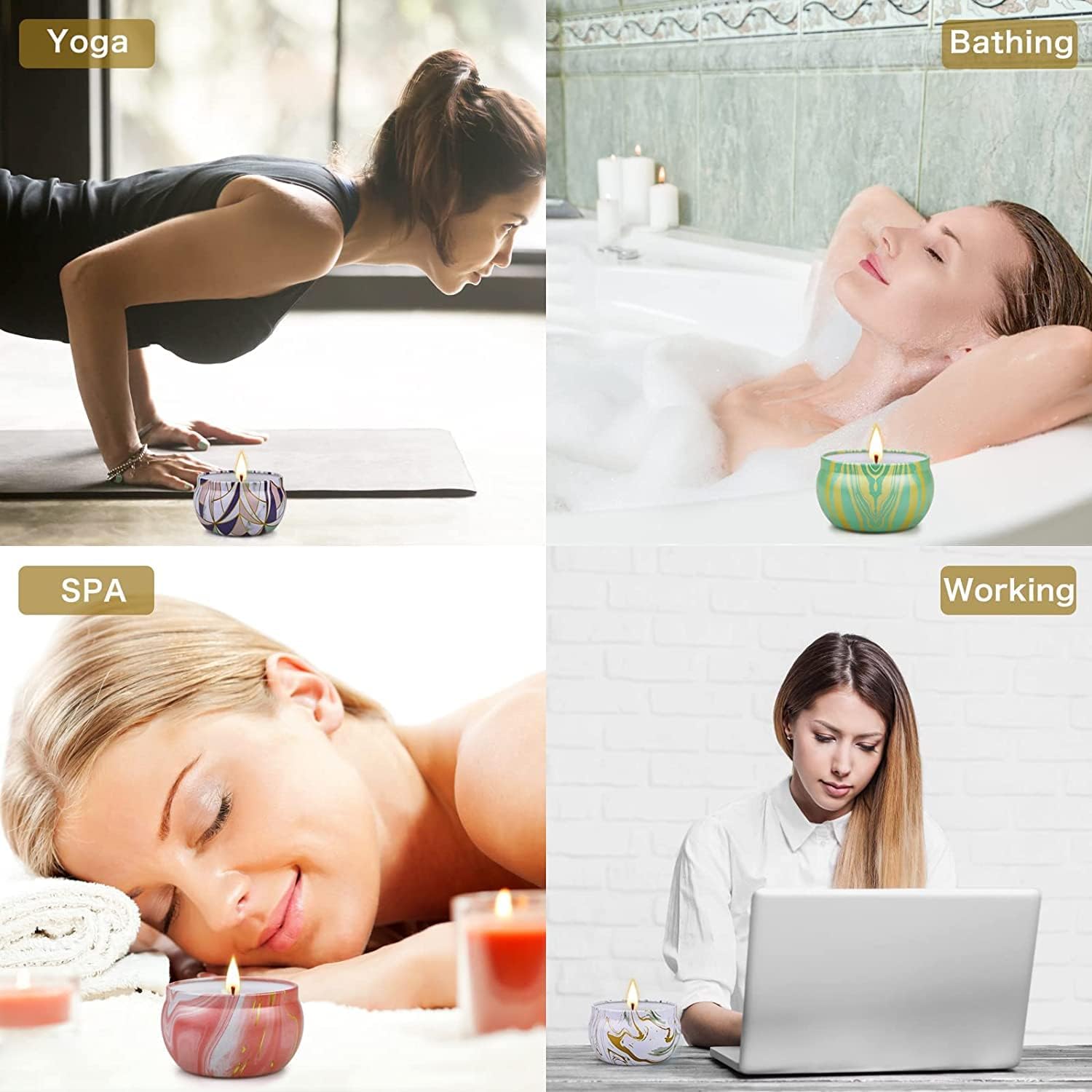 6 Pack Scented Candles Gift Set for Home Aromatherapy