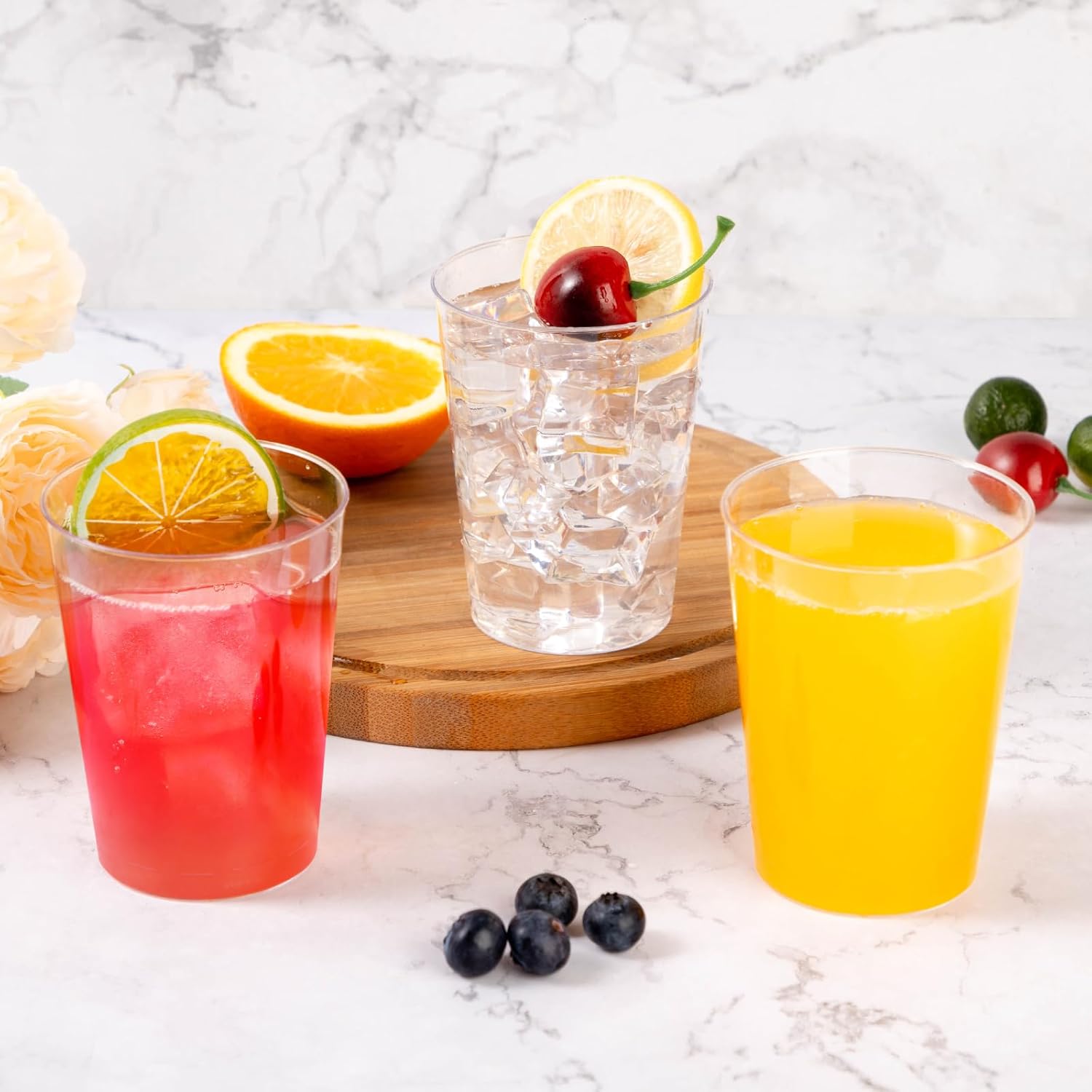 Goodluck 200PCS 10oz Clear Plastic Cups for Parties