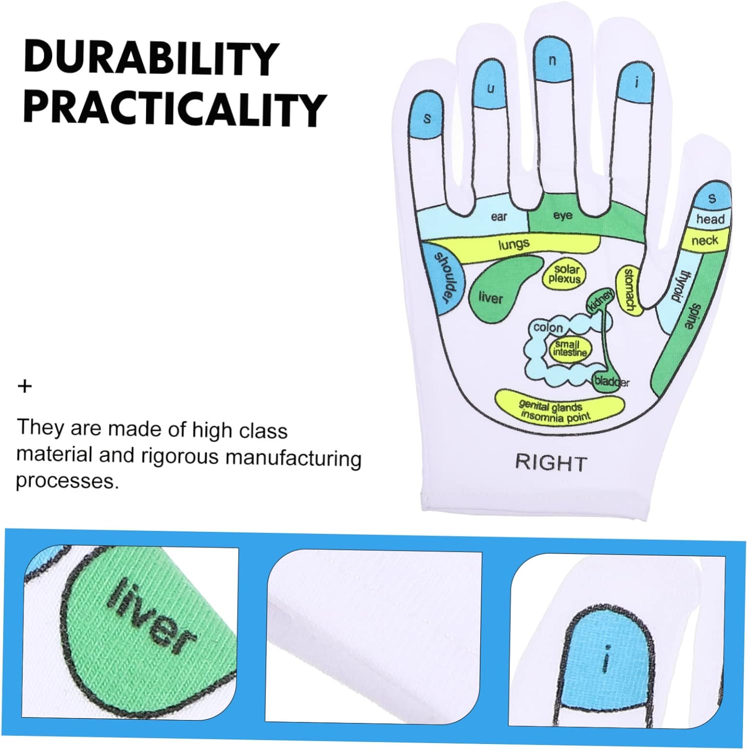 Homoyoyo Reflexology Gloves with Pressure Points