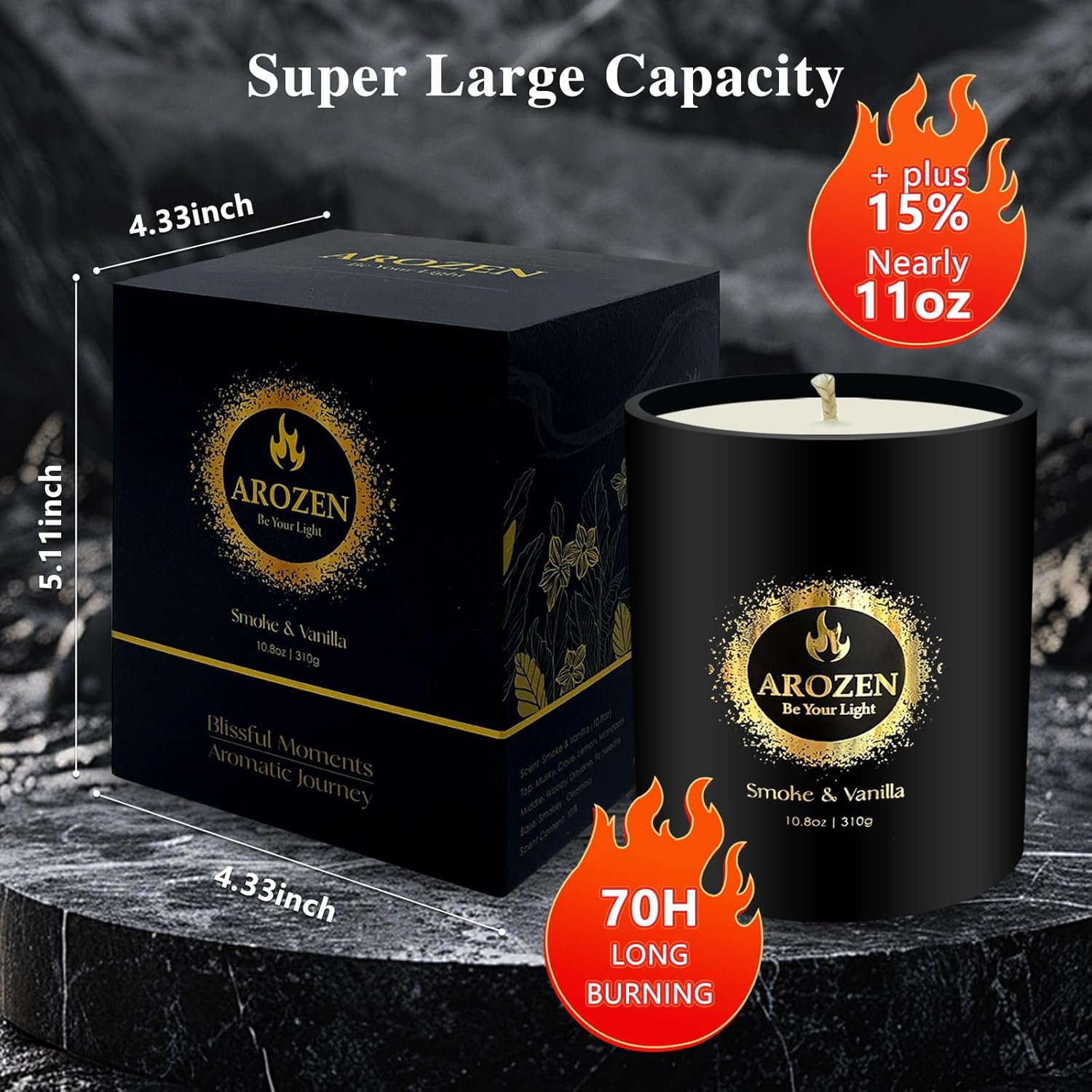 Premium Smoke Vanilla Candle for Men